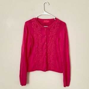 Lilly Pulitzer Jubilee Pink Knit Cardigan Sweater Size Medium